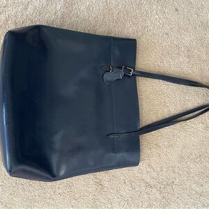 Chic Blue Tote Bag with Structured Design